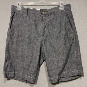 J. Crew Club Mens Chino Shorts 36x11 Gray White Cotton preppy Outdoor tag 34x11‎